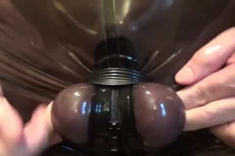 SPLIT AND HARD STRETCH OF MY EGGS. RUBBERED AND tied.