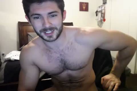 yummy bushy Hunky Doing A web camera Show.