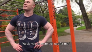 A tall and thick open-minded bodybuilder 