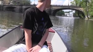 wild Czech lad goes for a boat trip with stranger