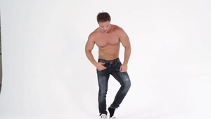 Maskurbate - Peter Stallion wearing mask beside Peter