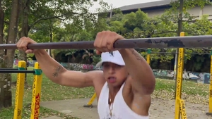 East Boys: Cumshot outdoors alongside athletic latino gay