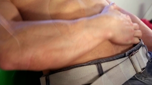 Next Door Male: Milky Jizz Splash in the Concrete